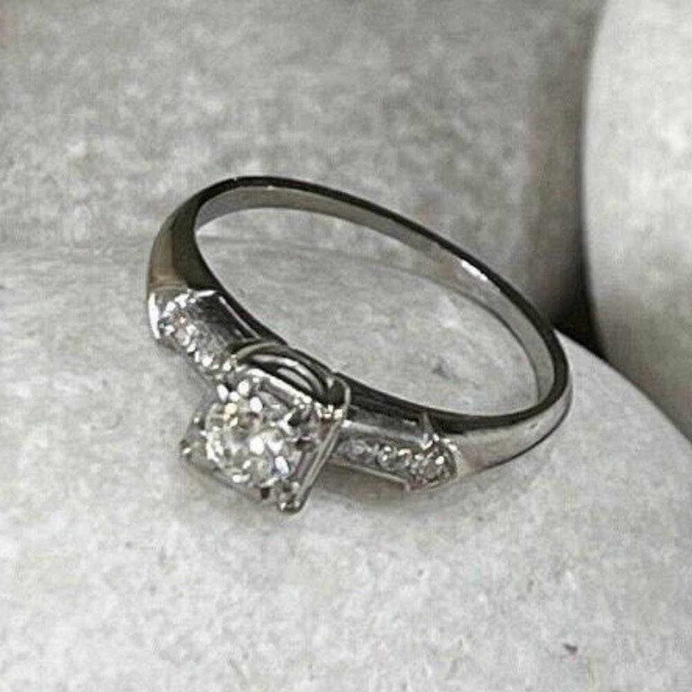 JABEL 18K WHITE GOLD DIAMONDS  RING SIZE 4.5 - Picture 10 of 10